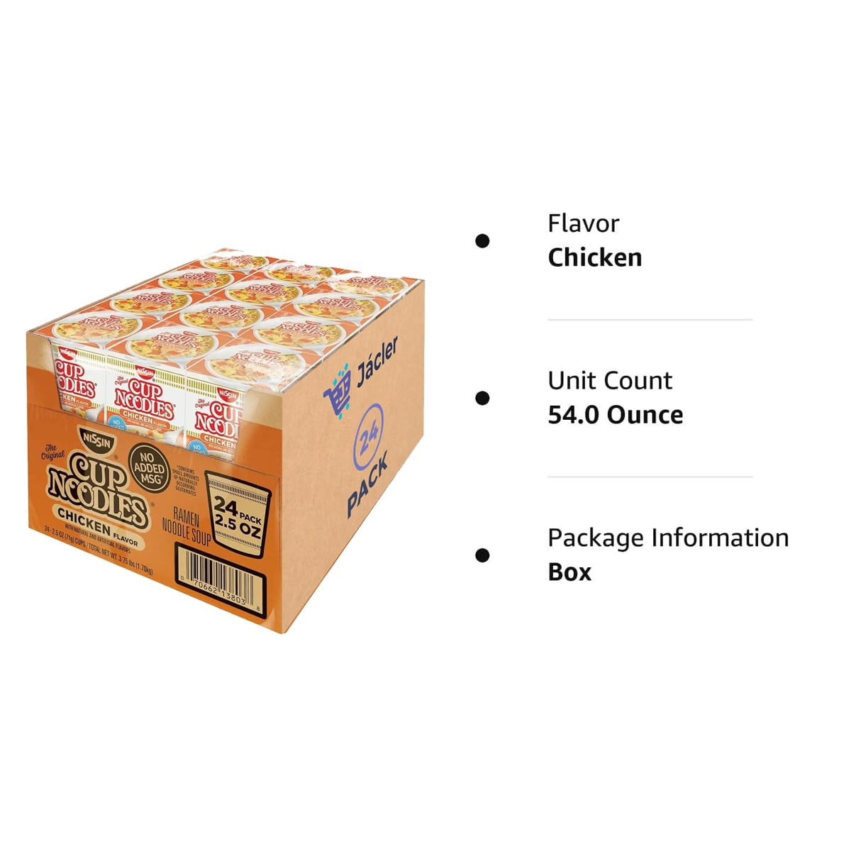 Cup Noodles Ramen Noodle Soup, Chicken Flavor 2.25 Ounce (Pack of 24)