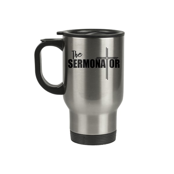 Funny Pastor Travel Mug - The Sermonator Stainless Steel for Ministers & Leaders