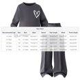 thumbnail image 2 of STETMN Valentines Sweatshirt Outfits for Girls Cute Heart Print Crewneck Top Wide Leg Pant for 2-7Y Spring Kids Set, 2 of 8