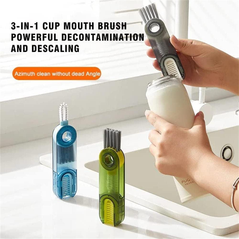 3 in 1 Tiny Bottle Cup Lid Brush - FLSD150 - IdeaStage Promotional Products