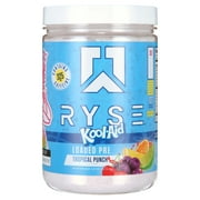 RYSE Loaded Pre Workout Powder Supplement for Men & Women | Pumps, Energy, Focus | Beta Alanine + Citrulline | 390mg Caffeine | 30 Servings (Kool Aid Tropical Punch)