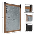 thumbnail image 4 of Kate and Laurel Cates Barn Door Galvanized Metal Magnetic Memo Board, 22 x 32, Rustic Brown, Rectangular Modern Farmhouse Vision Board with Four Included Magnets, 4 of 7