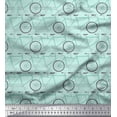 thumbnail image 1 of Soimoi Poly Georgette Fabric Bicycle Transport Printed Fabric 1 Yard 42 Inch Wide, 1 of 2