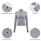 thumbnail image 3 of Chaqueta deportiva de entrenamiento para mujer, chaqueta deportiva de manga larga ajustada con agujeros para el pulgar, 3 of 6