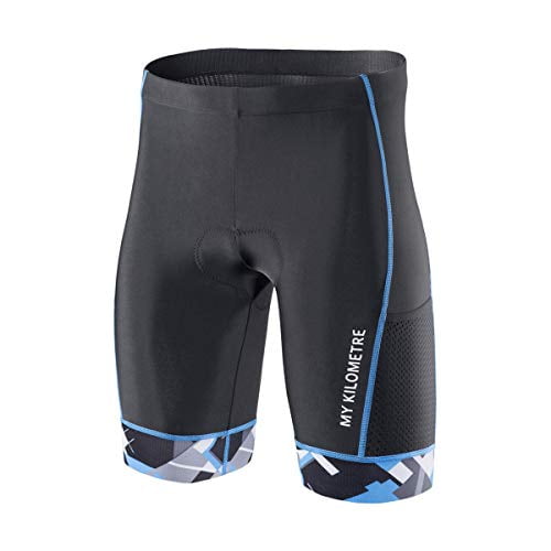 BALEAF Mens Triathlon Shorts Tri Race Cycling Shorts Padded with Pockets UPF 50 for Long-Distance 