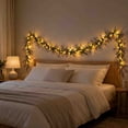 thumbnail image 6 of Dyegold Room Decor Artificial Flower Vine with LED Fairy Lights Hanging Floral Garland String Light for Bedroom Balcony Wedding Decor 70.86 in, 6 of 7