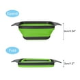 thumbnail image 3 of Unique Bargains Collapsible Colander, Silicone Square Foldable Strainer Suitable for Pasta, Vegetables, Fruits - Green Large, 3 of 5