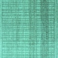 thumbnail image 1 of Ahgly Company Machine Washable Indoor Square Solid Turquoise Blue Modern Area Rugs, 3' Square, 1 of 4