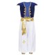 thumbnail image 5 of Disfraz de príncipe árabe para niño, traje de Halloween de manga corta, chaleco y pantalón de harén, para carnaval, 5 of 5