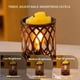 thumbnail image 4 of Lámpara de cera aromática | Lámpara de aromaterapia de hierro sin fuego | Calentador de velas decorativo con luz ajustable | Gran capacidad de almacenamiento de cera | Luz de noche para relajarse en, 4 of 7