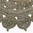 thumbnail image 4 of Hand Woven Jute Eco-Friendly Area Rugs - 5'X5', Round Shape, Cream Color, Oriental Pattern, High Pile, Natural Fiber, Outdoor Indoor Handmade Area Rugs For Living Room, Bed Room (J00004), 4 of 5