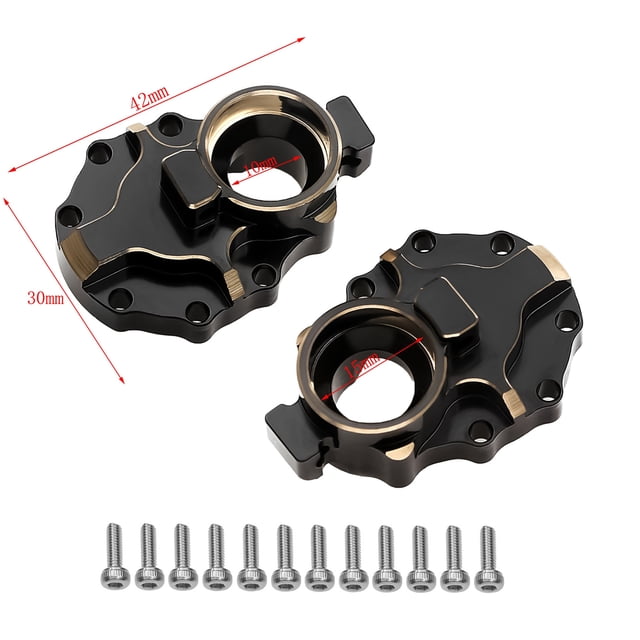 Control 2 PCS Base de la Caja de Engranajes de la Puerta Trasera de la Puerta del Eje Trasero de Latón de Latón Reemplazo de la base de la Cubierta Interna del Traxxas TRX4