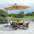 thumbnail image 2 of Ataucjin Patio Umbrella, Solar Patio Umbrella With 32 LED Lights, Air Vent, Crank System 10ft Solar LED Hanging Patio Umbrella For Backyard, Garden, Lawn, 2 of 7