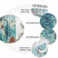 thumbnail image 3 of Sea Turtle Coastal Bathroom Shower Curtains with 12 Hooks Polyester Waterproof Shower Curtain for Stalls and Bathtubs Nautical Summer Coral Ocean Vintage Decorative Bathroom Curtain 36x72 Inches, 3 of 9
