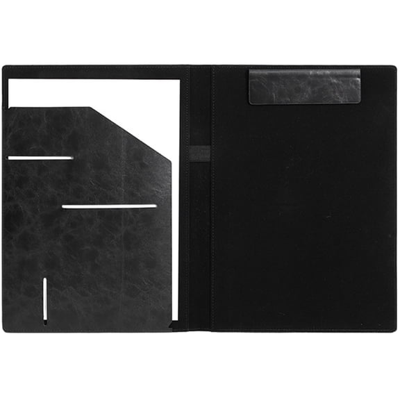 Leather Padfolio Portfolio, Interview and Legal Document Organizer with Business Card Holder and Letter-Sized Writing Pad