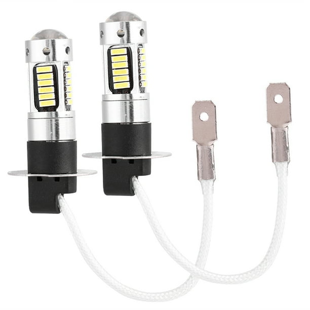 Par de H3 4014 LED blanco faros de coche niebla DRL bombilla lámpara DC 12V Jadeshay A