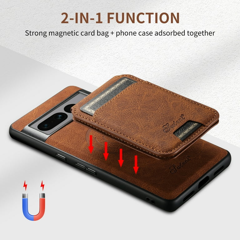 Suncase - Custodia a Libro per Google Pixel XL, Sottile, in Pelle, con Funzione leggio e Scomparto per Carte di Credito