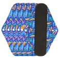 thumbnail image 2 of 5pcs Washable Menstrual Pad Bamboo Charcoal Soft Printed Exquisite Reusable Sanitary Pad for WomenG46, 2 of 5