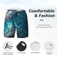 thumbnail image 3 of Balery Airplane Shark Bañador para hombre, shorts de playa de secado rápido con entrepierna y forro de compresión-X-Large, 3 of 6