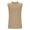 thumbnail image 4 of Summer Overize Gym Tank Tops for Men Fashion Solid Color Cotton High Elasticity Sports Pullover Round Neck Sleeveless Jacket Fitness Muscular Fitness Clothing Tank Top, 4 of 6