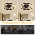 thumbnail image 3 of Luxury Crystal Ceiling Fan Lamp Semi-Flush Mount Ceiling Fan Light, 3 of 8