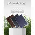 thumbnail image 6 of Vegan Leather Trifold Wallets For Men - Cruelty Free Non Leather Mens Wallet With ID Window Gifts For Men, 6 of 6