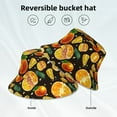 thumbnail image 5 of Naloa Tangerine Reflective Double-Sided Bucket Hat, Sun Hat, Soft and Breathable for Gardening, Beaching, Camping, Hiking, Fishing, 5 of 9