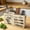 C, variant on Natural Wooden Utensil Caddy with 4 Compartments – Solid Wood Flatware Organizer for Forks, Spoons, Knives & Chopsticks – Rustic Farmhouse Countertop Storage – 31x17x9cm