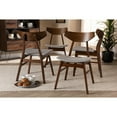 thumbnail image 4 of Baxton Studio Danica Mid-Century Modern Transitional Light Grey Fabric Upholstered and Walnut Brown Finished Wood, 4 of 6