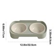 thumbnail image 3 of Double Bowl Pet Feeder 350ml Each Stays in Place for Cats and Small Dogs, Tilted Height Neck Care Removable Bowls, Stable Easy Clean Daily Feeding Station Indoor Gift, 3 of 7