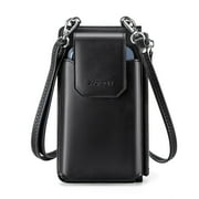 Bytech Leather Crossbody Cell Phone Case with Wallet for Universal Phones, Black