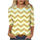 thumbnail image 1 of Blusas de Manga Corta para Mujeres Retro Tres Cuartos de Manga Cuello Redondo Suelto, Top Casual para Primavera Verano, 1 of 5