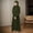 Army Green, variant on Girls Modest Dress with Wave Ruffle Trim Kids Crewneck Solid Color Long Robe Gown Children's Middle Eastern Style Prayer Abaya Soft Breathable Kaftan Dress for Girls