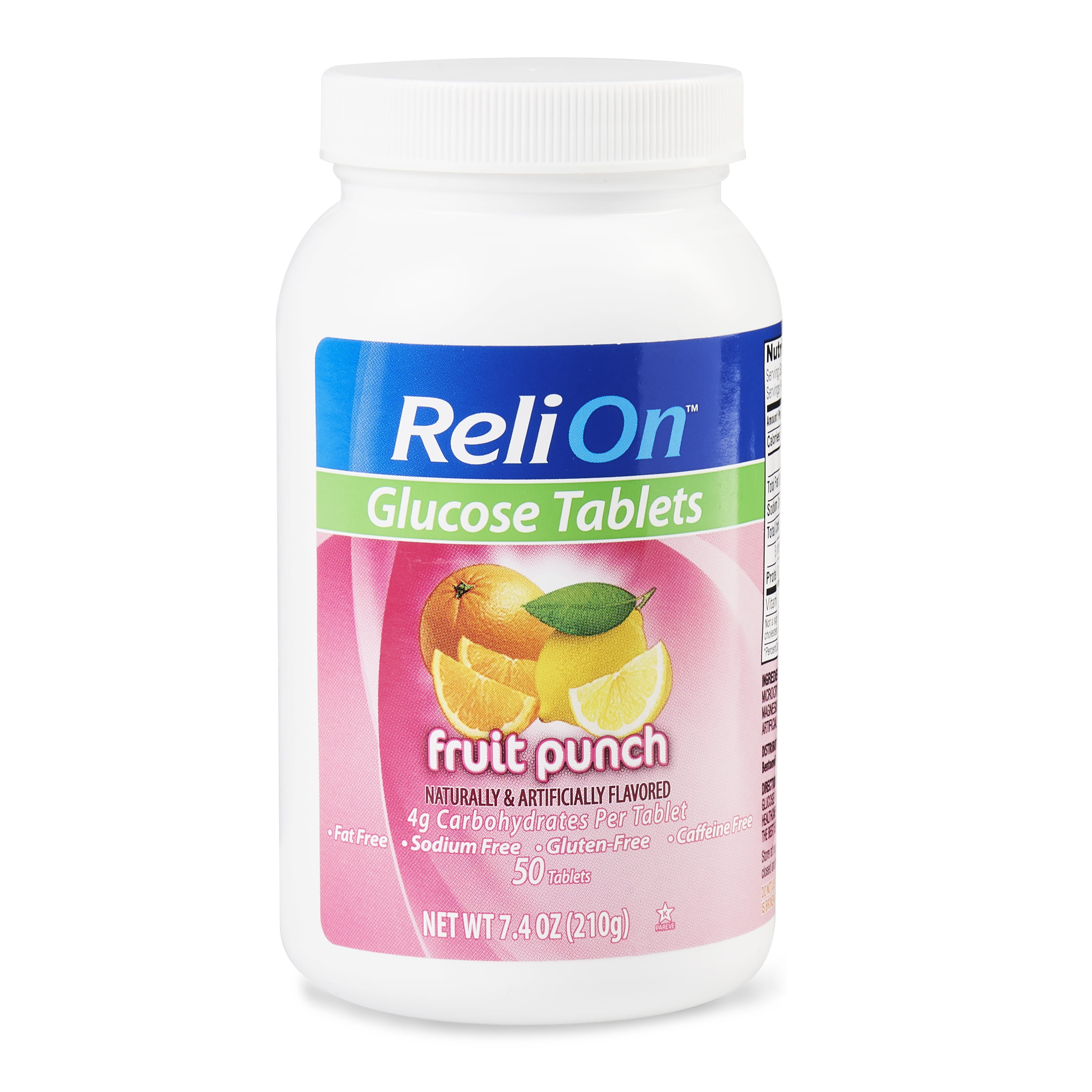 ReliOn Fruit Punch Glucose Tabs, 50 Ct - Walmart.com.