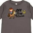 thumbnail image 4 of Inktastic Off To The Races with Cowboy on Horse Boys Long Sleeve Toddler T-Shirt, 4 of 5