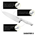 thumbnail image 6 of Sabatier 15 Piece Forged Knife Block Set with Acacia Wood Block, White Handles, 6 of 12