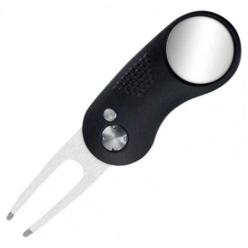 Foldable Golf Pitch Fork Golf High Precise Folding Mini Pitch Repair Tool Marker Pitch Cleaner Golf Pitchfork Golf Accessories black