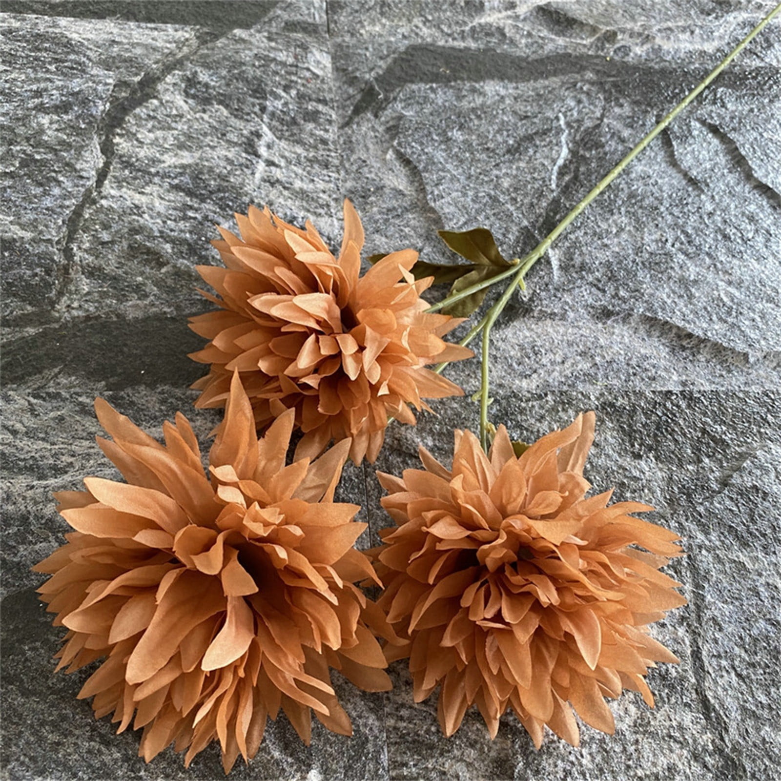 Piwvid Artificial Dahlia Flowers Fall Fake Flower Silk Flowers with Long Stem Floral Arrangements Bouquets Autumn Faux Dahlias Flowers for DIY Wedding Party Centerpieces Home Decor