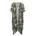 thumbnail image 2 of SCRAWLGOD Cow Skull Cactus Print Women's Swimsuit Coverup Casual Soft Beach Cover Up Flower Aztec Print Quick Dry Breathable Bathing Suit Cover Up, 2 of 6