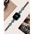 thumbnail image 3 of Wearlizer Boho Turquoise Bracelet Compatible with Apple Watch Band 42/41/40/38/46/45/44/49mm, Adjustable Jewelry Gemstone Strap for iWatch Ultra Series SE 10 9 8 7 6 5 4 3 2 1, 3 of 6