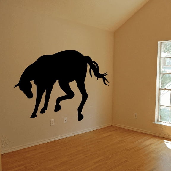 Kicking Horse Silhouette Decal - 36 Inches