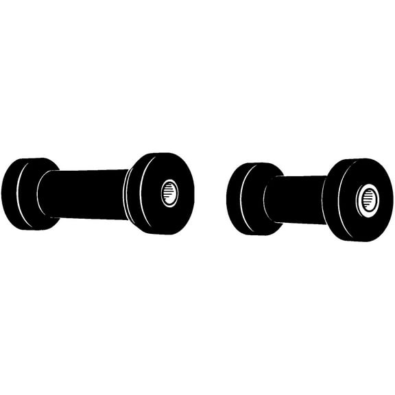 Spool Roller 5" W 5/8" S BLK RUB