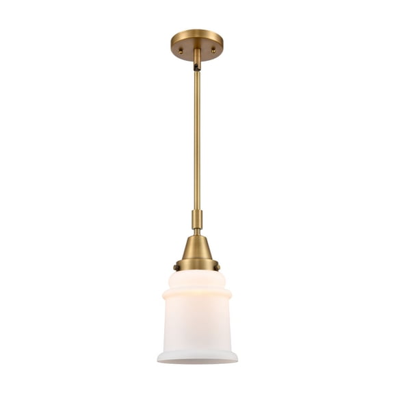 447-1S-BB-G181 Innovations Lighting Canton - 1 Light Stem Hung Mini Pendant In Industrial Style-11.13 Inches Tall and 6.5 Inches Wide-Brushed Brass