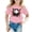 Pink, variant on YUEHUA Back To Sch ool Supplies Summer Boys Girls and Children's Short Sleeved Baseball Patterned Casual Loose Fitting Short Sleeved T Shirt, Size 10-11 Years