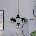 thumbnail image 4 of Warehouse of Tiffany Enthen 5-Light Orb Black Chandelier, 4 of 4