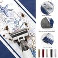 thumbnail image 5 of Area Rugs 5'x7', Coastal Navy Carpet Runner Indoor Outdoor Rugs Home Decor Aesthetic, Blue Starfish Coral Nautical Striped Non Slip Mats Washable Accent Rug for Living Room Bedroom, 5 of 8