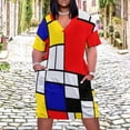 thumbnail image 2 of Piet Mondrian Abstract Art Loose Pocket Dress Dresses Summer Summer Dresses for Women, 2 of 9