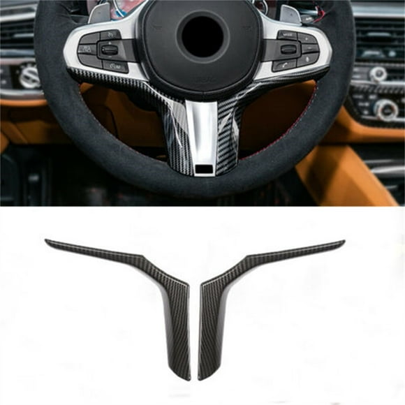 Bgsha Carbon Fiber Steering Wheel Switch Trims Accessories For BMW M Sport X3 X6 X7