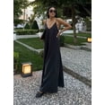 thumbnail image 3 of Vestido elegante liso con tirantes para mujer, vestido largo drapeado holgado sin mangas con cuello en V y espalda descubierta para mujer, novedad de verano 2024, 3 of 5