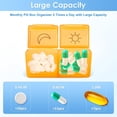 Monthly Pill Organizer 2 Times A Day, 30 Day Pill Organizer With 32